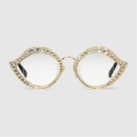 gucci silver-krystal cat eye sunglasses|Gucci Cat.